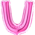 7" Airfill Only (requires heat sealing) Letter U Fuschia Foil Balloon