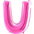 40" Foil Shape Megaloon Balloon Letter U Fuschia