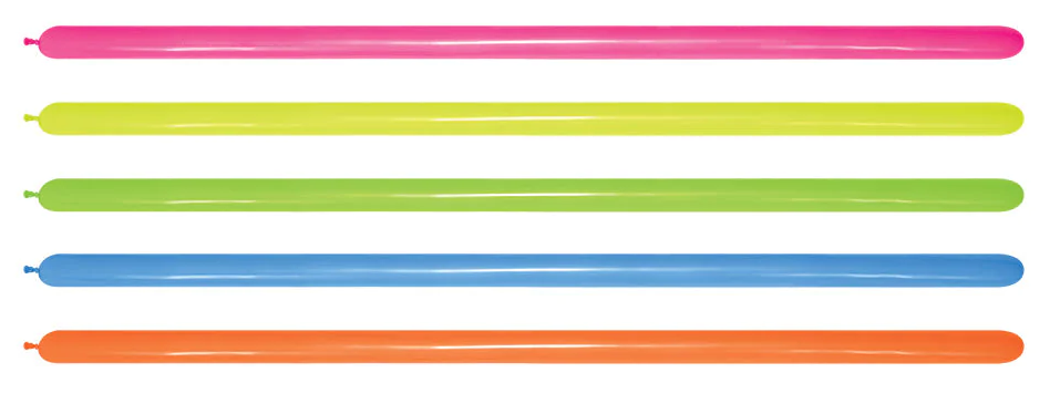 260 Latex Balloon (100 pieces/bag) Neon Assortment