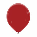 A fully inflated 12″ Cattex Brand Premium Imperial Red Latex Balloon floats against a plain white background.