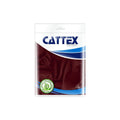 A 25-count bag of Cattex Brand Premium Imperial Red 18″ Latex Balloons, with eco-friendly labeling on the front and a clear window displaying the balloons inside.