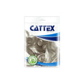 A package of 18″ Cattex Brand Titanium (Chrome/Mirror) Royal Pearl Latex Balloons (25 per bag), displaying the Cattex logo in blue and a green seal for natural materials, is set against a white background.