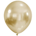 A single, fully inflated 18″ Cattex Brand Titanium (Chrome/Mirror) Royal Pearl latex balloon floats against a plain white background.
