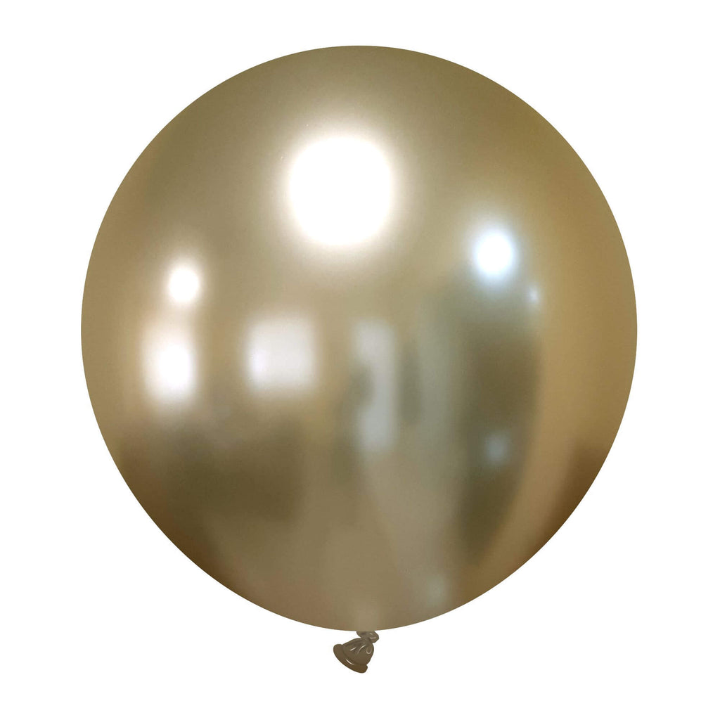 24" Cattex Titanium Light Gold Latex Balloons (1 Per Bag)