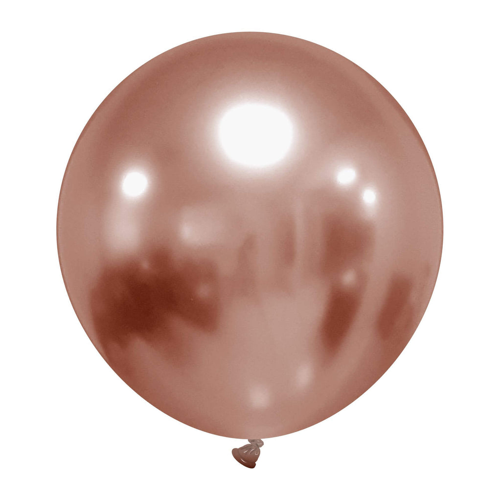 24" Cattex Titanium Rose Gold Latex Balloons (1 Per Bag)