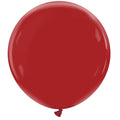 A single, inflated Cattex Brand Premium Imperial Red 36″ latex balloon with a tied end is displayed against a white background.
