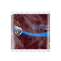 A clear plastic package containing 100 Cattex Brand Premium Imperial Red 5-inch latex balloons, featuring the blue Cattex logo and a heart-shaped design with colorful balloons on the left side.