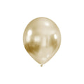 Un globo de látex de la marca Cattex, de 5″, de titanio (cromado/espejo) y color Royal Pearl, flota sobre un fondo blanco liso.