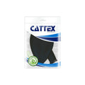 A single 24″ Cattex Brand Premium Petrol Latex Balloon from Cattex, featuring a blue and white package design. The package displays two black balloons and a green seal stating “100% natural latex,” set against a white background.