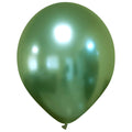 An 18" Cattex Titanium (Mirror) Tiffany latex balloon, fully inflated, floats against a plain white background.