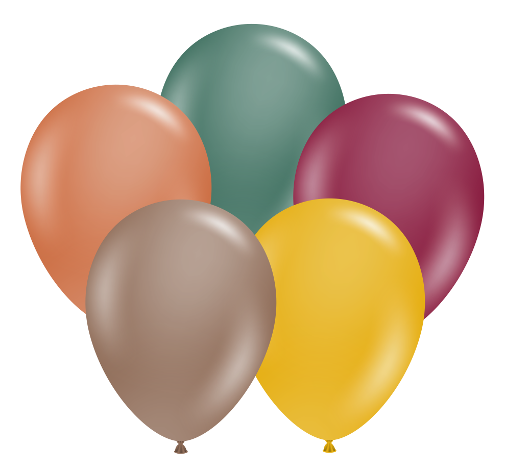 17" Autumn Assortment Tuftex Latex Balloons (50 Per Bag)