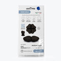 Flat Not Inflated 12" (15" Deflated) Standup Base Hearts Mini Satin Fumé Black Foil Balloon Manufactured By Grabo Balloons in Italy