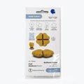 Flat Not Inflated 12" (15" Deflated) Standup Base Hearts Mini Satin Gold Foil Balloon Brand Name Grabo Balloons in Italy