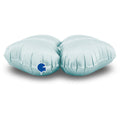 Uninflated 12" (15" Deflated) Standup Base Hearts Mini Satin Pastel Blue Foil Balloon Brand Name Grabo Balloons in Italy