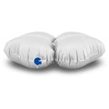 Uninflated 12" (15" Deflated) Standup Base Hearts Mini Satin White Foil Balloon Manufactured By Grabo Balloons in Italy
