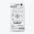 Flat Not Inflated 12" (15" Deflated) Standup Base Hearts Mini Satin White Foil Balloon Manufactured By Grabo Balloons in Italy