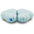 Uninflated 16" (22" Uninflated) Standup Base Hearts Medium Satin Pastel Blue Foil Balloon Manufactured By Grabo Balloons in Italy