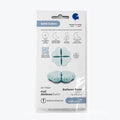 Flat Not Inflated 16" (22" Uninflated) Standup Base Hearts Medium Satin Pastel Blue Foil Balloon Manufactured By Grabo Balloons in Italy