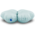 Uninflated 24" (32" Deflated) Standup Base Hearts Maxi Satin Pastel Blue Foil Balloon Manufactured By Grabo Balloons in Italy