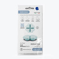 Uninflated 24" (32" Deflated) Standup Base Hearts Maxi Satin Pastel Blue Foil Balloon Made By Grabo Balloons in Italy