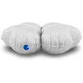 Uninflated 24" (32" Deflated) Standup Base Hearts Maxi Satin White Foil Balloon Manufactured By Grabo Balloons in Italy