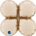 Uninflated 13" (17" Deflated) Standup Base Drops MiniSatin Cream Foil Balloon Brand Name Grabo Balloons in Italy