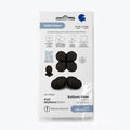 Uninflated 19" (26" Deflated) Standup Base Drops MediumSatin Fumé Black Foil Balloon Manufactured By Grabo Balloons in Italy