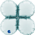 Uninflated 26" (36" Deflated) Standup Base Drops Maxi Satin Pastel Blue Foil Balloon Brand Name Grabo Balloons in Italy