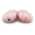 Uninflated 13" (17" Deflated) Standup Base Drops MiniSatin Pastel Pink Foil Balloon Made By Grabo Balloons in Italy