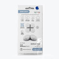 Uninflated 13" (17" Deflated) Standup Base Drops MiniSatin White Foil Balloon Manufactured By Grabo Balloons in Italy