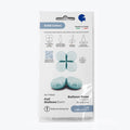 Flat Not Inflated 19" (26" Deflated) Standup Base Drops MediumSatin Pastel Blue Foil Balloon Brand Name Grabo Balloons in Italy