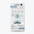 Uninflated 26" (36" Deflated) Standup Base Drops Maxi Satin Pastel Blue Foil Balloon Brand Name Grabo Balloons in Italy