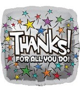 32" Thanks for All You Do Stars Balloon