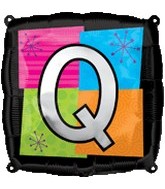 18" Foil Mylar Balloon Letters Q