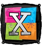 18" Foil Mylar Balloon Letters X