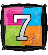 18" Foil Mylar Balloon Number # 7