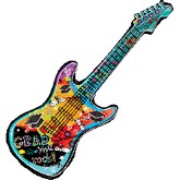 39" Grad You Rock Guitar Balloon
