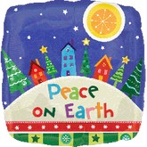 18" Peace On Earth Village Balloon