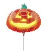 14" Airfill Only Jackolantern Pumpkin Balloon