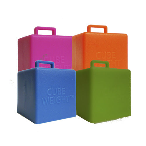 65 Gram Cube Balloon Weights Neon Assorted