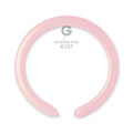 A light pink, inflated 260G Gemar Latex Balloon forms an open circle on a white background. Above it, the text reads “Modelling/Twisting Marshmallow Powder Pink (Bag of 50) – Gemar.”.