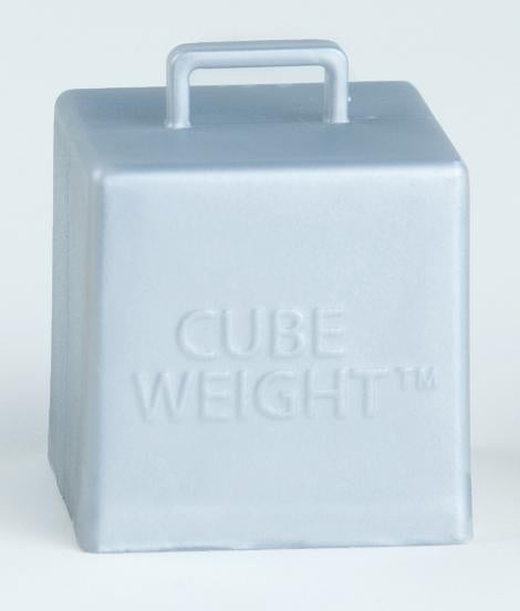 65 Gram Cube Balloon Weights Silver 10 Count