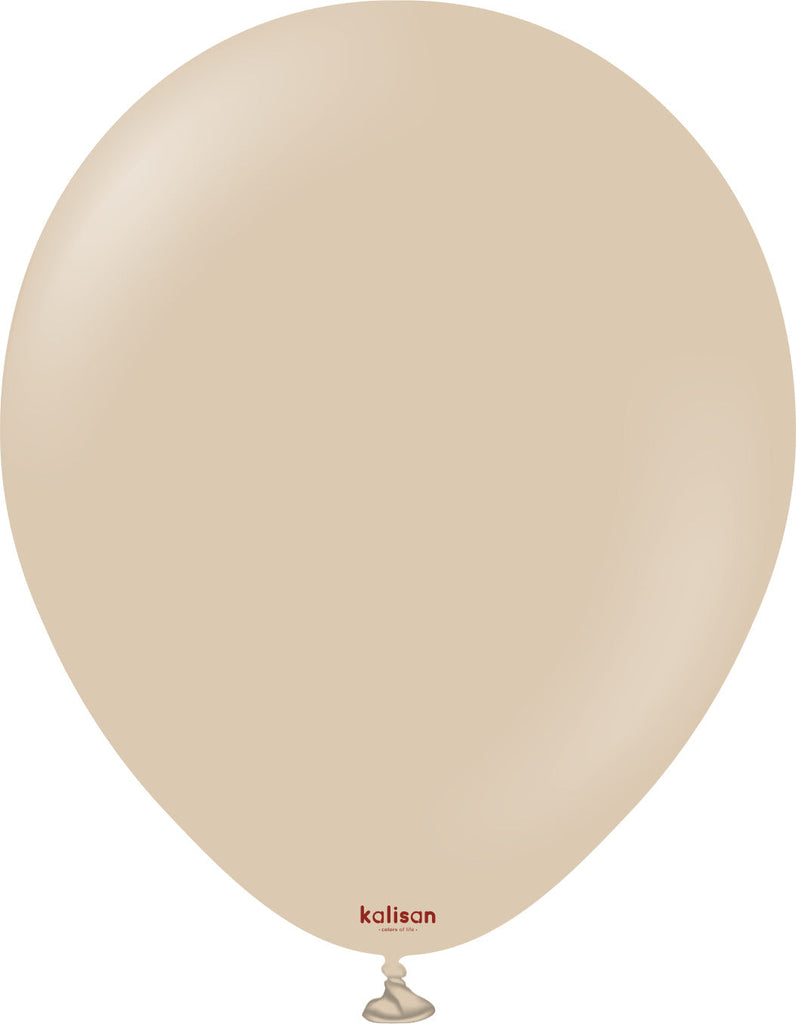 12" Kalisan Latex Balloons Standard Hazelnut (50 Per Bag)