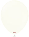 12" Kalisan Latex Balloons Retro White (50 Per Bag)