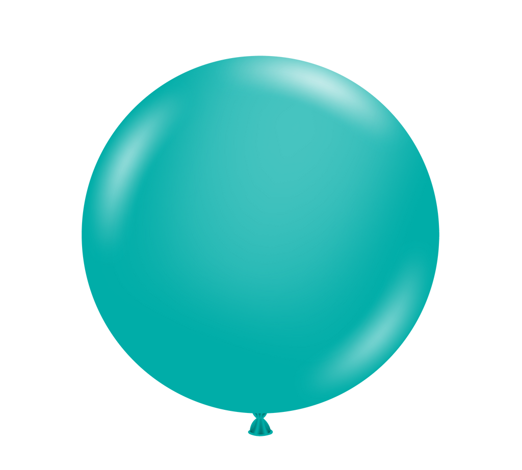 36" Teal Tuftex Latex Balloons (2 Per Bag)