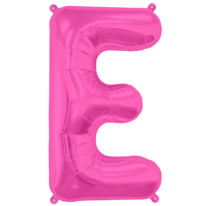 34" Northstar Brand Packaged Letter E - Magenta Foil Balloon