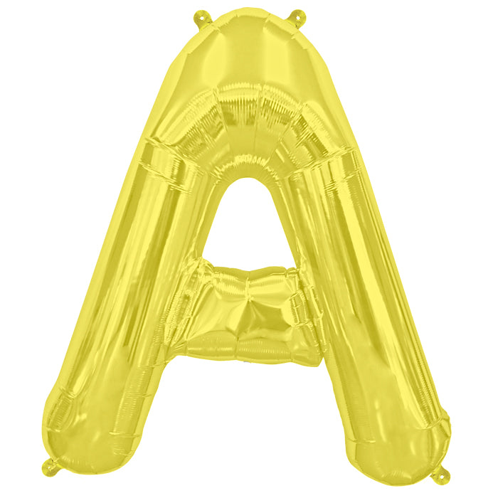 34" Northstar Brand Packaged Letter A - Gold Foil Balloon