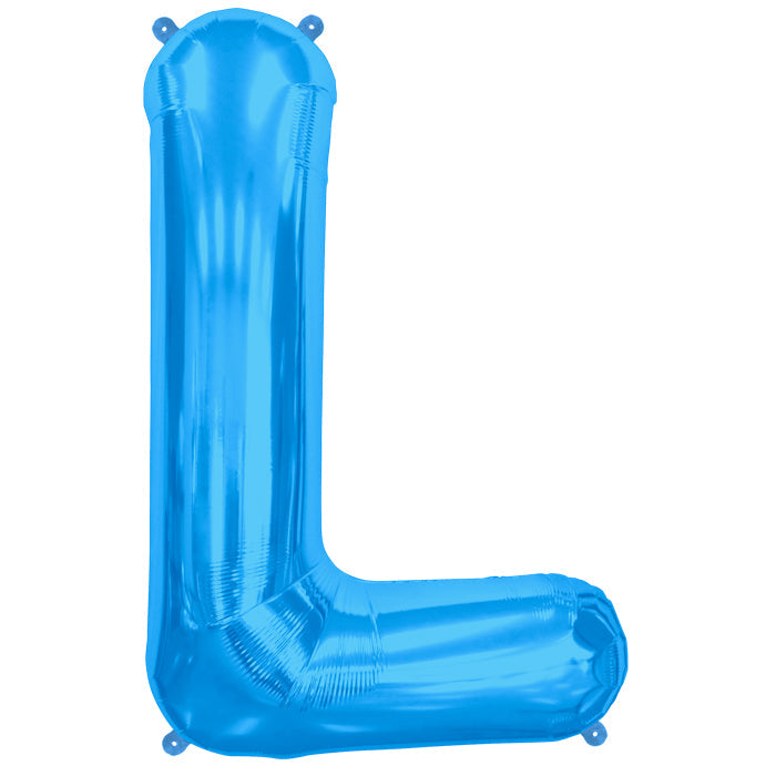 34" Northstar Brand Packaged Letter L - Blue Foil Balloon