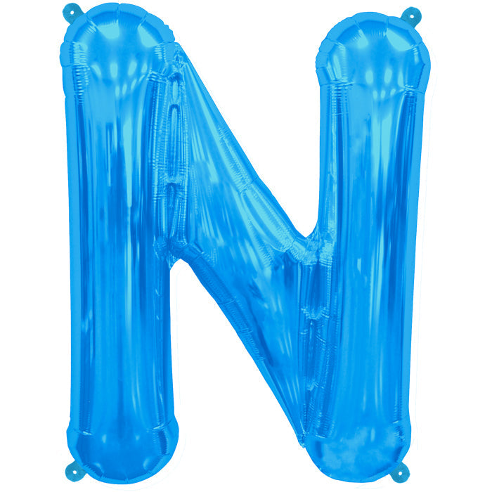 34" Northstar Brand Letter N - Blue Foil Balloon