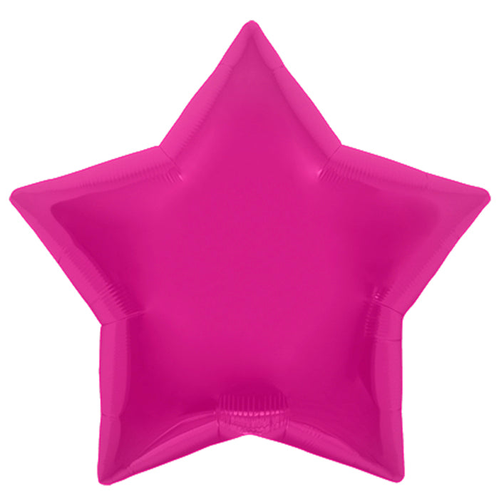 22" Northstar Brand Magenta Star Foil Balloon